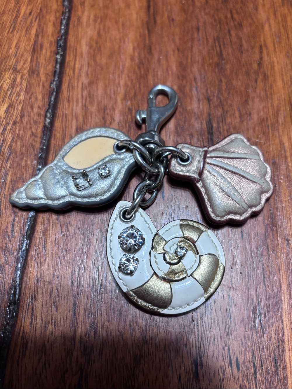 Coach seashells keychain
